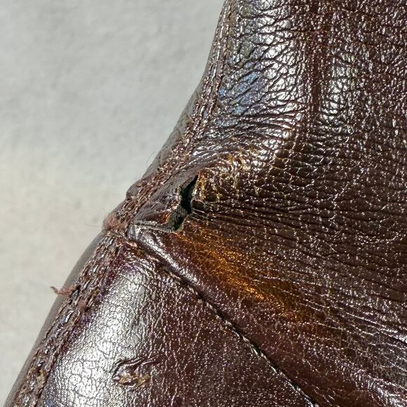 Franco Sarto Artist's Collection Knee High Heeled Boots Womens 8.5M Brown - Picture 12 of 13